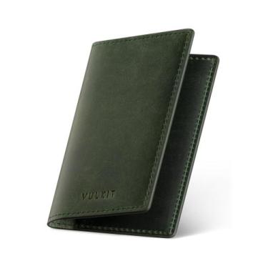 Imagem de Carteira VULKIT, porta-cartões de visita, couro genuíno fino