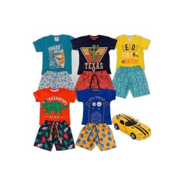 Imagem de Lote 10 Peças Roupa Infantil Criança Menino e Brinquedo - Kitilica Kid