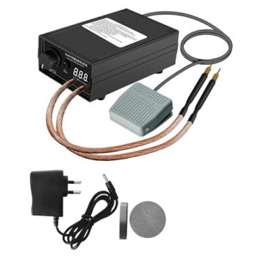 Imagem de MERIGLARE Máquina de solda por pontos preta profissional faça-você-mesmo multifuncional operada por pedal para acessórios de bateria