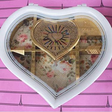 Imagem de pcagfaajmh Caixa de música de balé para meninas giratórios caixa de armazenamento em forma de coração caixa de música decoração de mesa para casa presente caixa de música arte mecânica