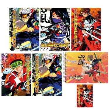 Imagem de Kit 7 Caderno Anime Capa Dura Brochurão 96 Folhas Costurado - 151917PK