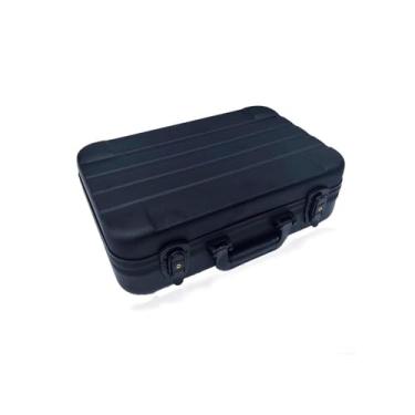 Imagem de Caixa de armazenamento de plástico preto caixa de armazenamento leve à prova d'água caixa de ferramentas de exibição de amostras caixa de seleção de chaves domésticas organização