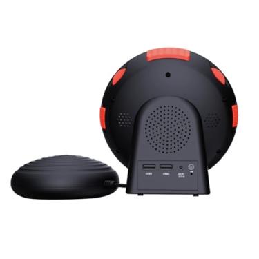 Imagem de Despertador vibratório com visor LED, 2 configurações de alarme, função soneca, vibração forte e luz intermitente para pessoas com sono pesado, surdos, idosos, duas portas de carregamento USB, brilho