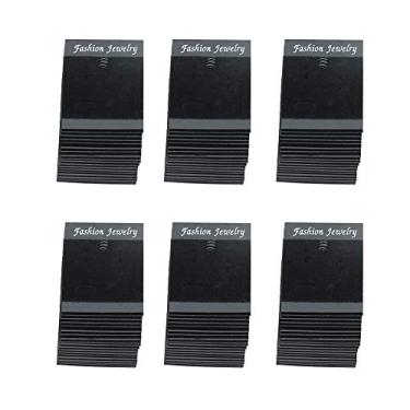 Imagem de ZJchao Diy Artesanato Jóias Brinco Display Titular Pendurar Cartões Pvc Material de Veludo 100 Pçs Preto 3.8x5cm para Profissão Loja de Jóias Uso Doméstico