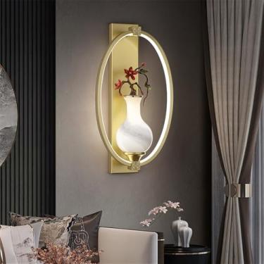 Imagem de OUFULA Contemporânea Lâmpada de parede LED Chinês Criativo Sala Quarto Estudo Villa Hotel Casa de Chá Corredor Escadas Luz (Estilo 13)