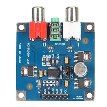 Imagem de ASHATA Placa Decodificadora DAC, Módulo Decodificador de Entrada I2S 32bit 384K Com Saída de Fone de Ouvido de 3,5 Mm para Amplificador de Potência