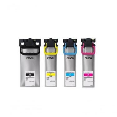 Imagem de Tinta Epson Kit 4 Cores Preto, Magenta, Ciano, Amarelo | Workforce Wf-c5810 Wf-c5390 Wf-c5310 Wf-c5890