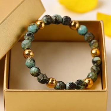 Imagem de Pulseiras elásticas para mulheres, homens, olho de tigre natural, lápis-lazúli, contas de cristal, pulseiras elásticas para alegria, felicidade, prazer, joias empilháveis para homens, pulseiras