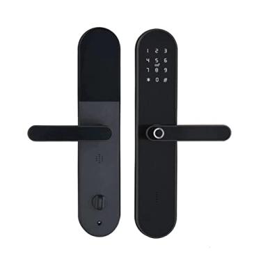 Imagem de Fechadura biométrica de impressão digital com bloqueio de porta inteligente de segurança de aplicativo eletrônico à prova d'água (cor: E) (E)