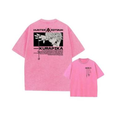 Imagem de Camiseta Unissex Vintage Hunter X Hunter Com Estampa Gráfica Ácida Em 