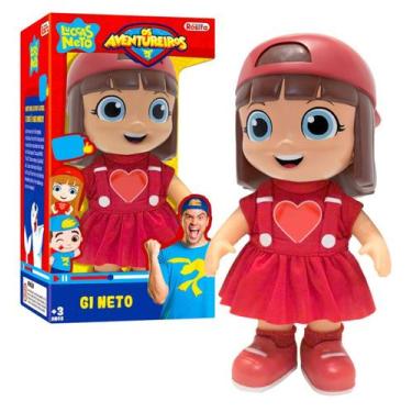 Imagem de Boneca Gi Aventureira Vermelha Lucas Neto Rosita 27cm Gigi Youtuber Vi