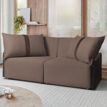 Imagem de Sofá Para Sala Reclinavel Estofado Doux 200cm Veludo - Star Confort, C