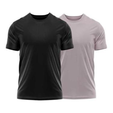 Imagem de Kit 2 Camisetas Dry Uv Masculina Blusa Camisa Fitness Academia Basica Lisa-Masculino