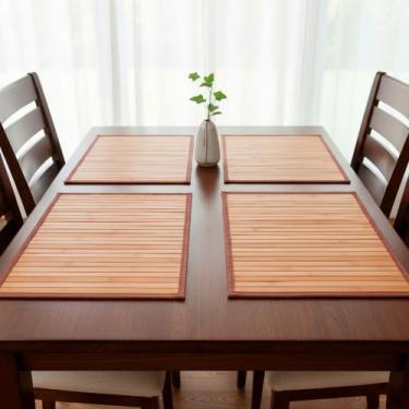 Imagem de Jogo Americano de Mesa Mimo Style Bambu Natural 4pçs Transforme Suas R