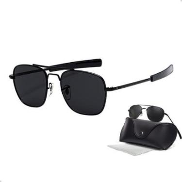 Imagem de Óculos de Sol Masculino Feminino Piloto Exercito Clássico + Estojo e Microfibra-Masculino