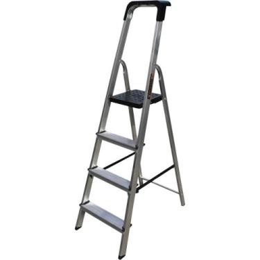 Imagem de Escada em Alumínio 4 Degraus, 150 kg, Esc0024 Botafogo