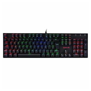 Imagem de Teclado Mecânico Gamer Redragon Mitra RGB Preto Switch Vermelho ABNT2-Unissex