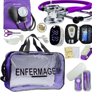 Imagem de Kit Enfermagem Premium Basico - Love Saude, ROXO TRANSPARENTE INCOTERM