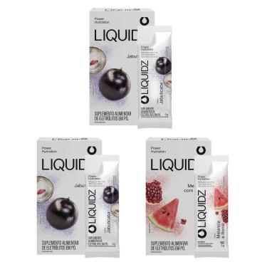 Imagem de LIQUIDZ - Eletrólitos Zero Açúcares - Jabuticaba | Melancia - Kit 3 Caixas - 18 sachês-Unissex