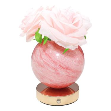 Imagem de Luminária de Mesa Abajur Decorativa Rosas Led 3W 3 em 1 Recarregável