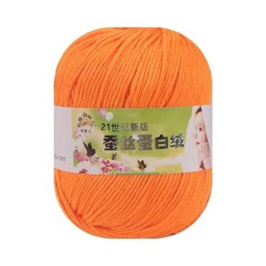 Imagem de Fio De Seda 50g Para Tricô Manual, Crochê, DIY, Meias, Suéter, Coberto