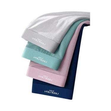 Imagem de Cuecas Boxer Masculinas plus Size De Seda Gelada 3A Antibacterianas Re