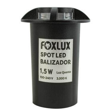 Imagem de Spot Led Balizador Foxlux 1,5w 3000k 2 Fachos Preto