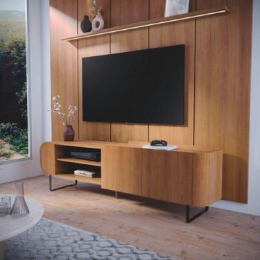 Imagem de Rack Bancada Para Sala De Estar Com Design Curvo E Moderno - CASA H, N