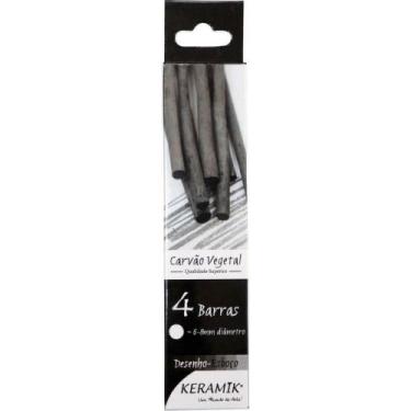 Imagem de Carvão para Desenho Vegetal Natural 6-8mm. - Keramik