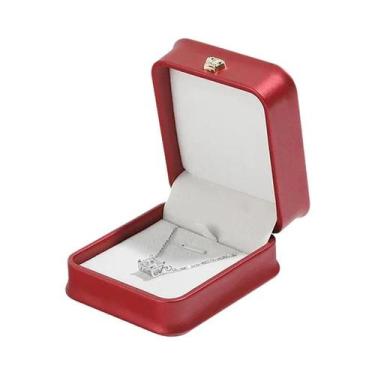 Imagem de Caixa De Joias Em Couro PU Para Anel, Pingente, Pulseira, Pérola E Emb