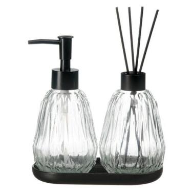 Imagem de Conjunto Lavabo Difusor Aromatizador Dispenser Pia Luxo 556 - PGB