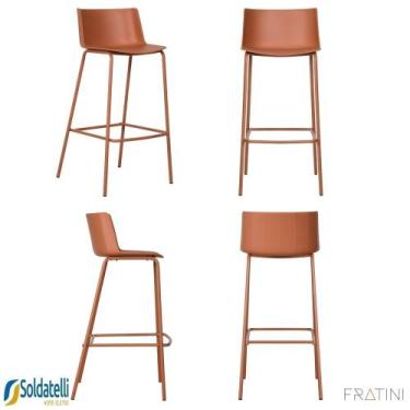 Imagem de Kit 4 Banquetas Ipanema Alta 96cm Várias Cores - Fratini, Terracota