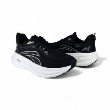 Imagem de Tênis Esportivo Kolosh Feminino Super Leve E0348 Confortável, Preto, 3