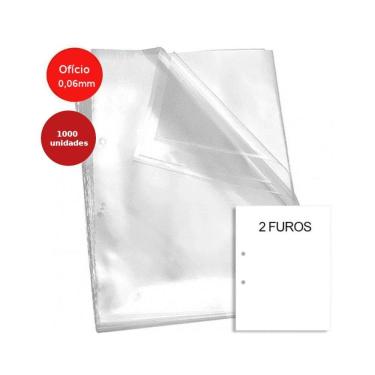 Imagem de Envelope Plástico Acp Ofício 2 Furos 0,06Mm C/1000
