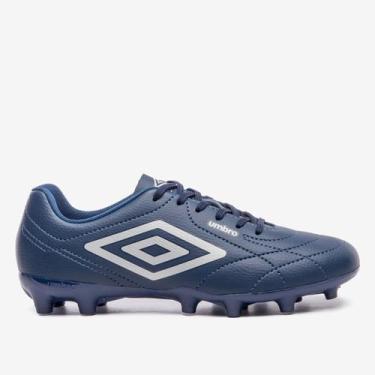 Imagem de Chuteira Campo Umbro Class Footballer Unissex, Marinho, Cinza, 41