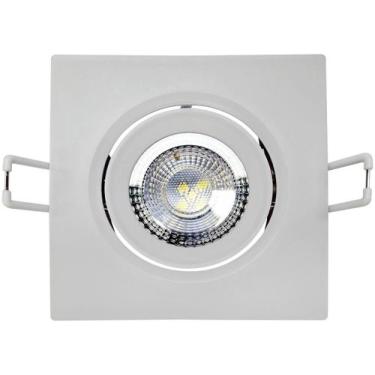 Imagem de Spot Led Authentic Quadrado Embutir Branco 5W 400 Lumens Branco Neutro