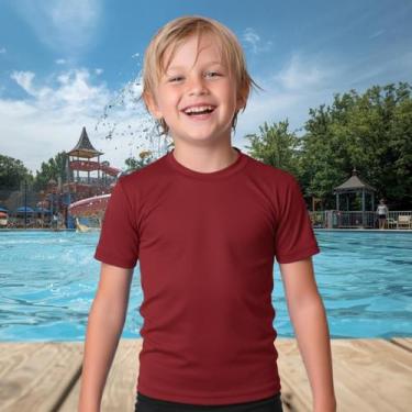 Imagem de Camisa Térmica Infantil Menino Manga Curta Proteção Solar Segunda Pele