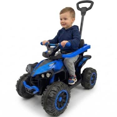 Imagem de Carrinho Passeio Mini Quadriciclo Infantil Brinquedo 2 Em 1 Com Empurr