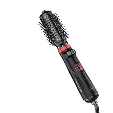 Imagem de Escova Rotativa Secadora Eleganza Plus 3 em 1 Modeladora Alisadora 1100W Tecnologia Iônica Preto com Vermelho Bivolt