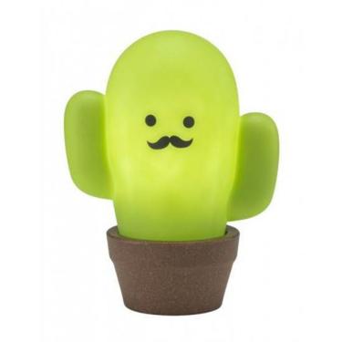 Imagem de Luminária Cacto com Vaso Tpc para Decoração com Luz Difusa Bivolt 110-220V em Plástico Polietileno Verde