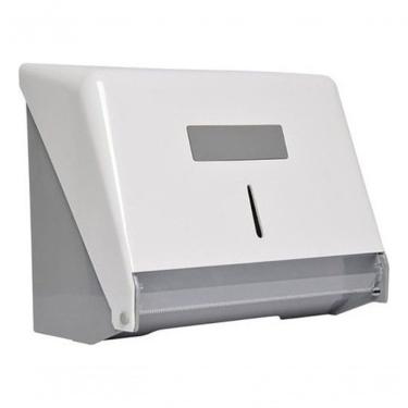 Imagem de Toalheiro para Papel Bobina Até 100 m em Plástico ABS com Visor e Fechadura Branco Higipack
