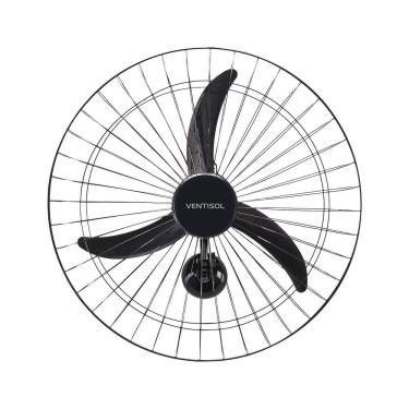 Imagem de Ventilador De Parede Ventisol Oscilante New 60cm Metal Preto 1200rpm 220V
