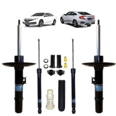 Imagem de 04 Amortecedor Nakata Dianteiro+Traseiro+Kit Batente Civic G10 2017 20