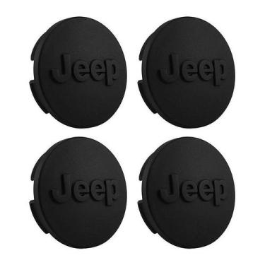 Imagem de Jogo Calota Meio Tampa Roda Jeep Renegade Compass Preto Fosco - DCAPS