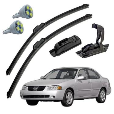 Imagem de Palheta Limpador Parabrisa Nissan Sentra 1996 1997 + Pingo T10 - Tiger