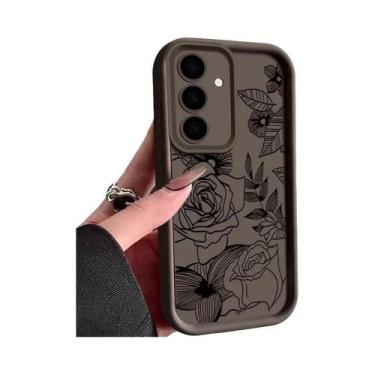 Imagem de Capa De Silicone Macia Com Estampa Floral Para Samsung Galaxy S25 S26 