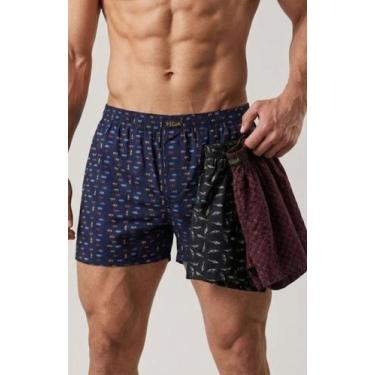 Imagem de Kit 3 Samba Canção Masculino Liganete Estampas Sortidas Tamanho:GG - D