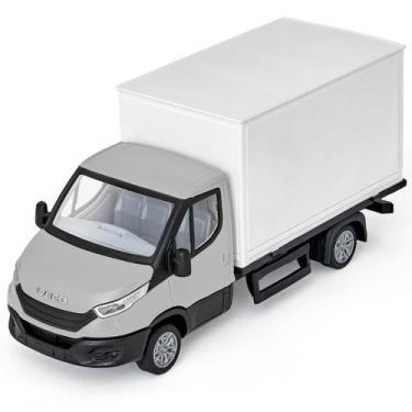 Imagem de Caminhão Baú Iveco Daily Miniatura 1/30 Com Pneus De Borracha Usual Br