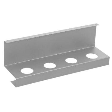 Imagem de Suporte Porta Temperos com Furação de Encaixe para Cozinha Parede Aço Pintado Preto Piva