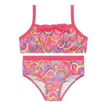 Imagem de Biquini Infantil Moda Praia Verão Proteção Uv50 1ao14 - Outros, Fúcsia
